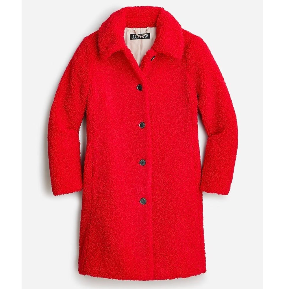 J Crew-NWT- teddy sherpa topcoat - Picture 4 of 4